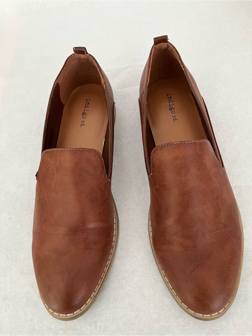 Indigo Tan Slip-On Loafers